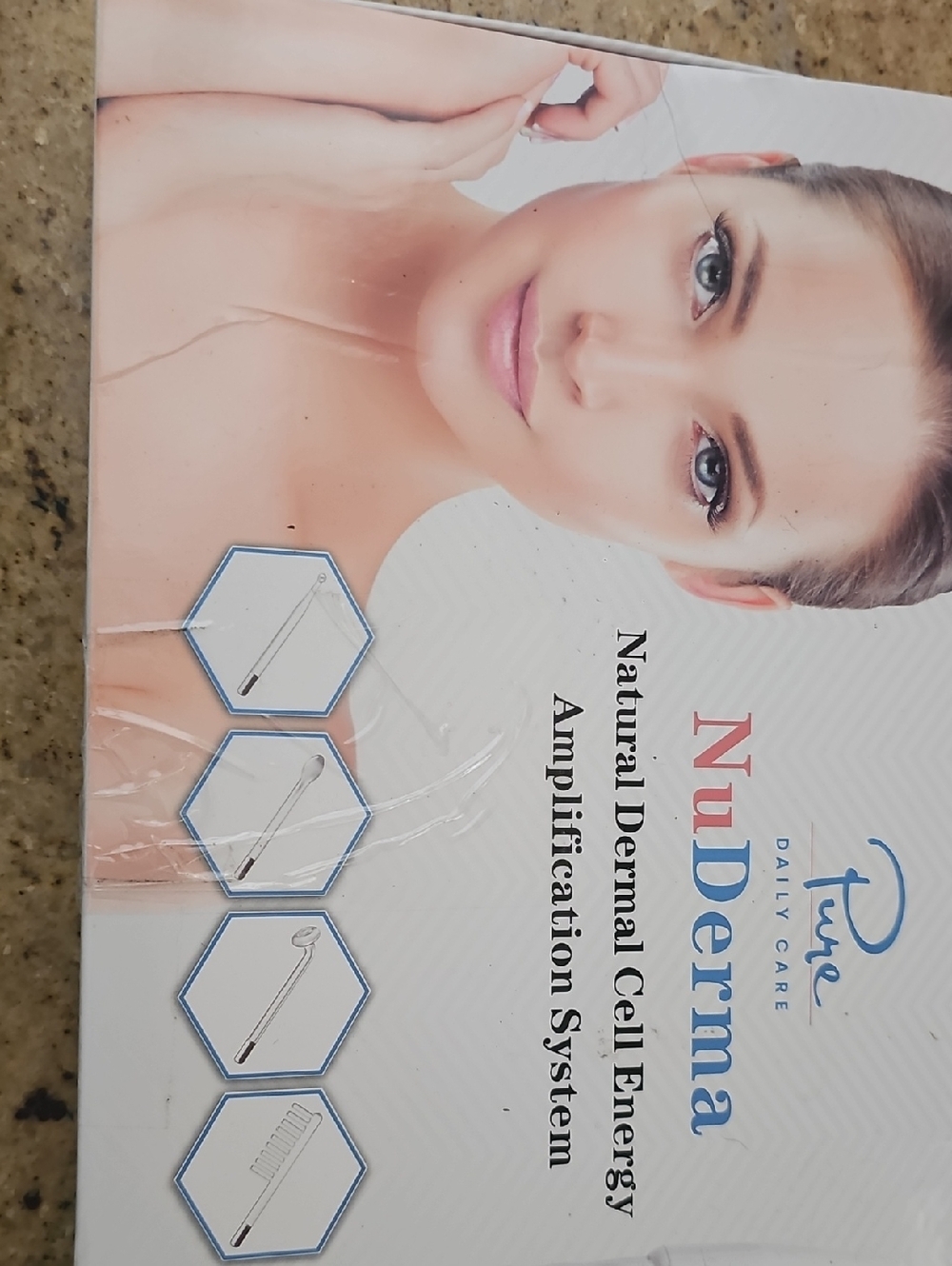 NEW NuDerma Natural Dermal Cell Energy Amplification System - White & Blue